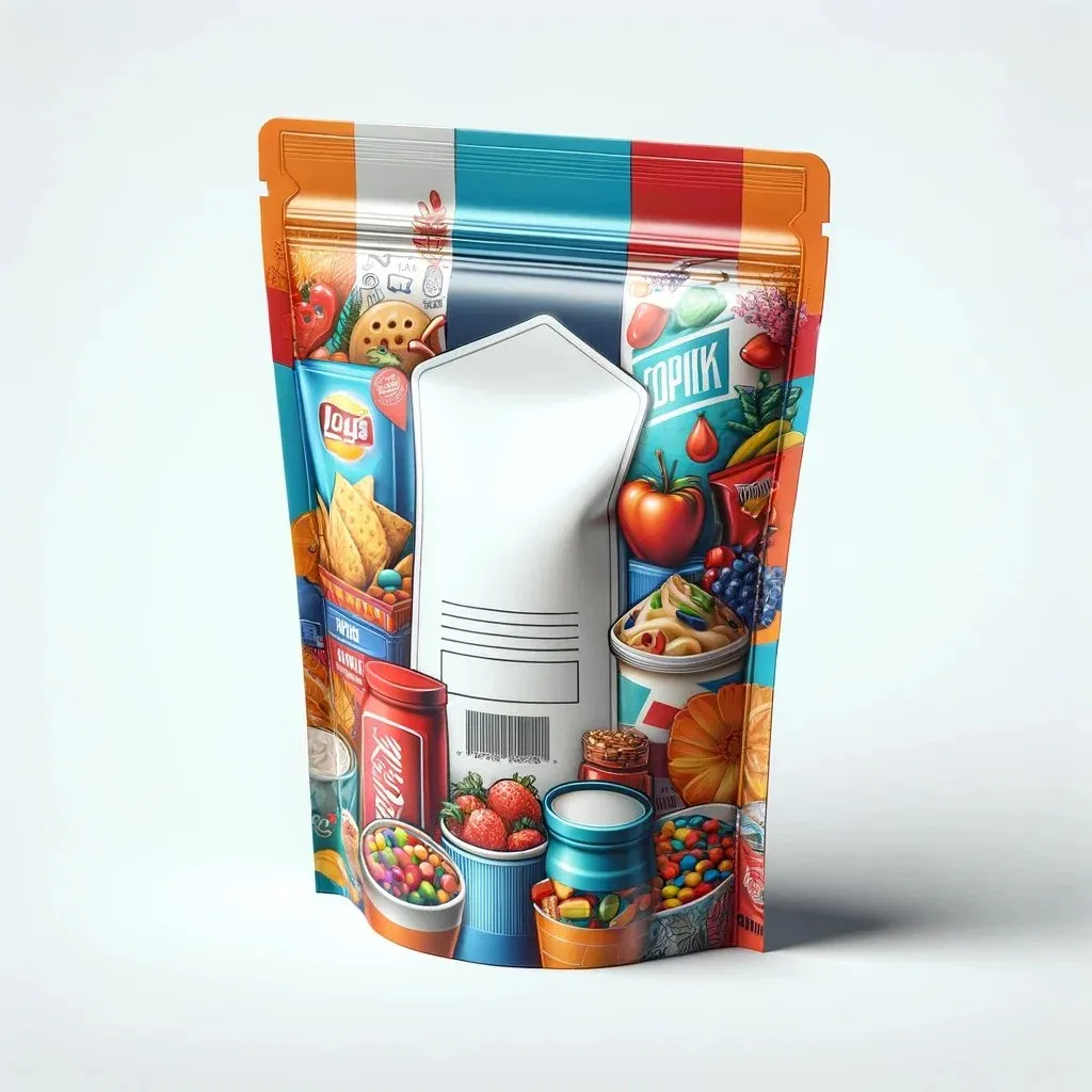 Bolsa Stand Up para alimentos, sacola de plástico com fecho de zíper Mylar, sacola para lanches e biscoitos com embalagem personalizada
