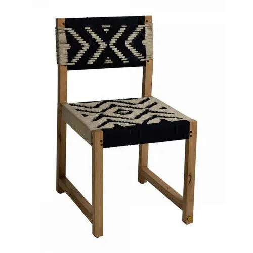 Acessível simplicidade madeira maciça com corda cadeira madeira maciça móveis