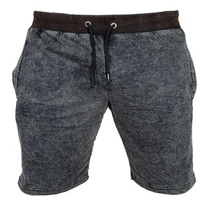 Venda quente Unisex Vintage Lavagem Suor Calças Curtas Desenhar <span class=keywords><strong>String</strong></span> Homens Bordados Streetwear Jogging Ácido Lavado Shorts Jogger