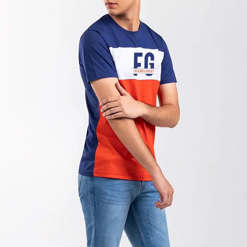 2024 nueva Camiseta de algodón/poliéster de calidad para hombre con estampado personalizado cuello redondo estampado Logo hombres camisetas