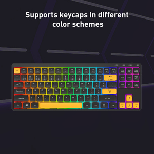 Fabricación OEM RGB 18 efecto retroiluminado teclas multifunción Teclado mecánico de bajo perfil para juegos y uso en la oficina