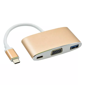 2-4 Ports MacBook <strong>Computer</strong> Hardware &amp; Software Consumer Electronics Stock USB-C VGA Multiport Adapter - Product Image 1