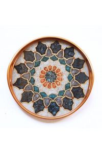 椭圆形木制圣餐托盘，搪瓷完成，非常适合在特殊场合展示和服务 - Product Image 3