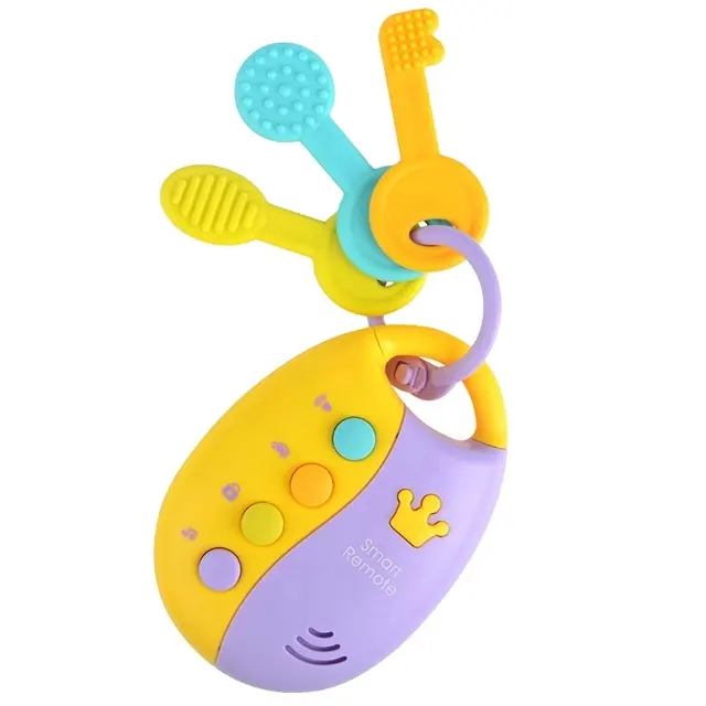 Brinquedo musical com controle remoto, bebê, chave de carro, brinquedo de plástico, com bateria, instrumento musical, teclado