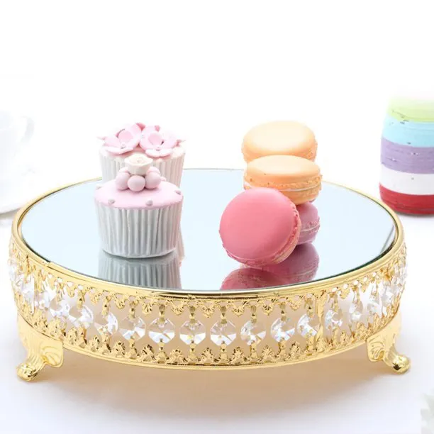 Роскошный Свадебный круглый торт в индийском стиле, десертный стол, поднос для кексов, зеркало, подставка для торта, свадьба, день рождения