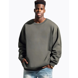 时尚厚长袖圆领设计您自己的标志男士休闲毛衣，内有羊毛 - Product Image 3