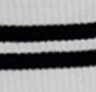 White with black stripes