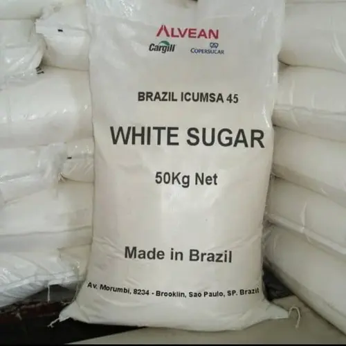 Açúcar Refinado Direto da Tailândia 50kg embalagem Açúcar Branco Brasileiro Icumsa 45 Açúcar à venda