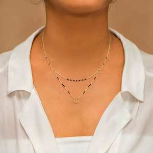 14K altın Minimalist tasarım Regal Sita Women al Sutra kolye günlük giyim kolye zincirleri kadınlar için paslanmaz çelik takı - Product Image 6
