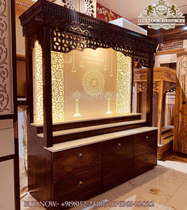 Modish tasarım tik ahşap Mandir kapılar trend Modern tapınak tasarımları ile ev için şık tik ahşap Mandir kapılar - Product Image 2
