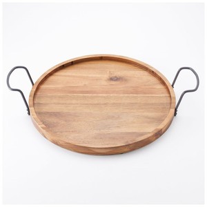 Metal ve ahşap tepsi veya ahşap kakma hizmet tepsileri ile metal saplı restoran ve mutfak eşyaları için - Product Image 6