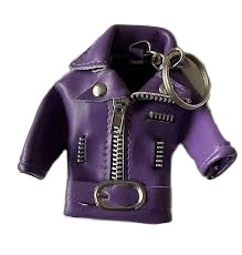 Mais recente modelo PU couro personalizado Biker Club jaqueta Keychain mão costurado moto couro jaqueta anéis-chave