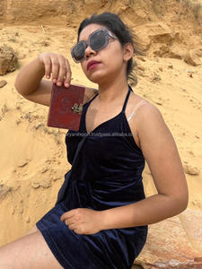 New Real Hand <strong>Tooled</strong> Embossed Leather Bronze Clasp Lock Journals Boho Traditional Vintage Leather Lock Travel <strong>Poetry</strong> Journals - Product Image 2