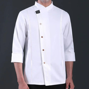 夏のクールなメッシュバックシェフ日本のジャケット半袖シェフコートメッシュの脇の下シェフアパレル - Product Image 6