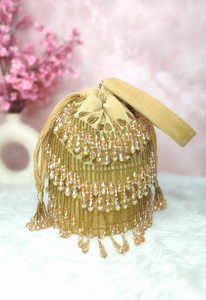 แฮนด์เมดเย็บปักถักร้อย Zari ทํางานอินเดียปักออกแบบล่าสุดผู้หญิงกระเป๋าแต่งงานขายร้อนในกาตาร์ดูไบโดยหัตถกรรมหรูหรา - Product Image 6