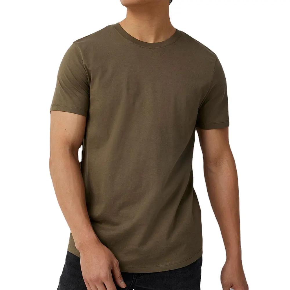 Classic Crew New T-Shirt Perfect Pima Cotton Crew Neck Men Printed Blend Green Tee-Shirt For Men