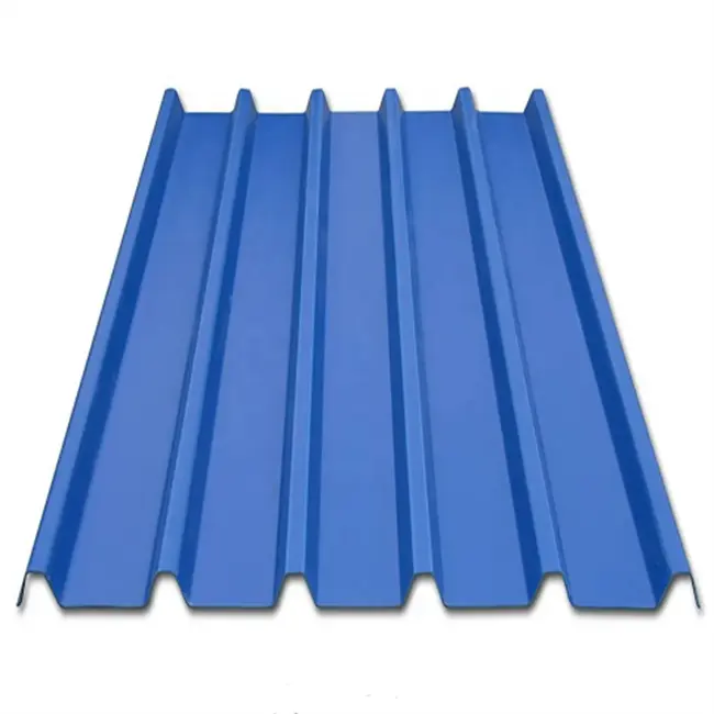 Lembar besi atap bergelombang trapesium ikatan warna/kotak lembar logam atap untuk konstruksi