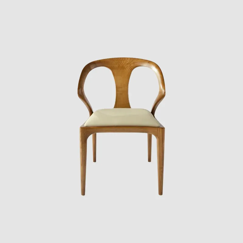 Chaise de salle à manger hôtel de luxe design noyer chêne teck frêne cuir véritable fauteuil de dîner en tissu