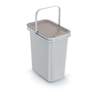 ふた付きモジュラー廃棄物4個セット壁取り付け式PPプラスチック掃除しやすい整理キッチンスペース用-ごみリサイクル用 - Product Image 5