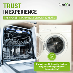 Almawin Thương Hiệu Hoàn Hảo Máy Rửa Chén Và Máy Giặt Sạch Hơn 2x100g Chống Bụi Bẩn Limescale & mùi Vegan Hữu Cơ Chất Tẩy Rửa - Product Image 6