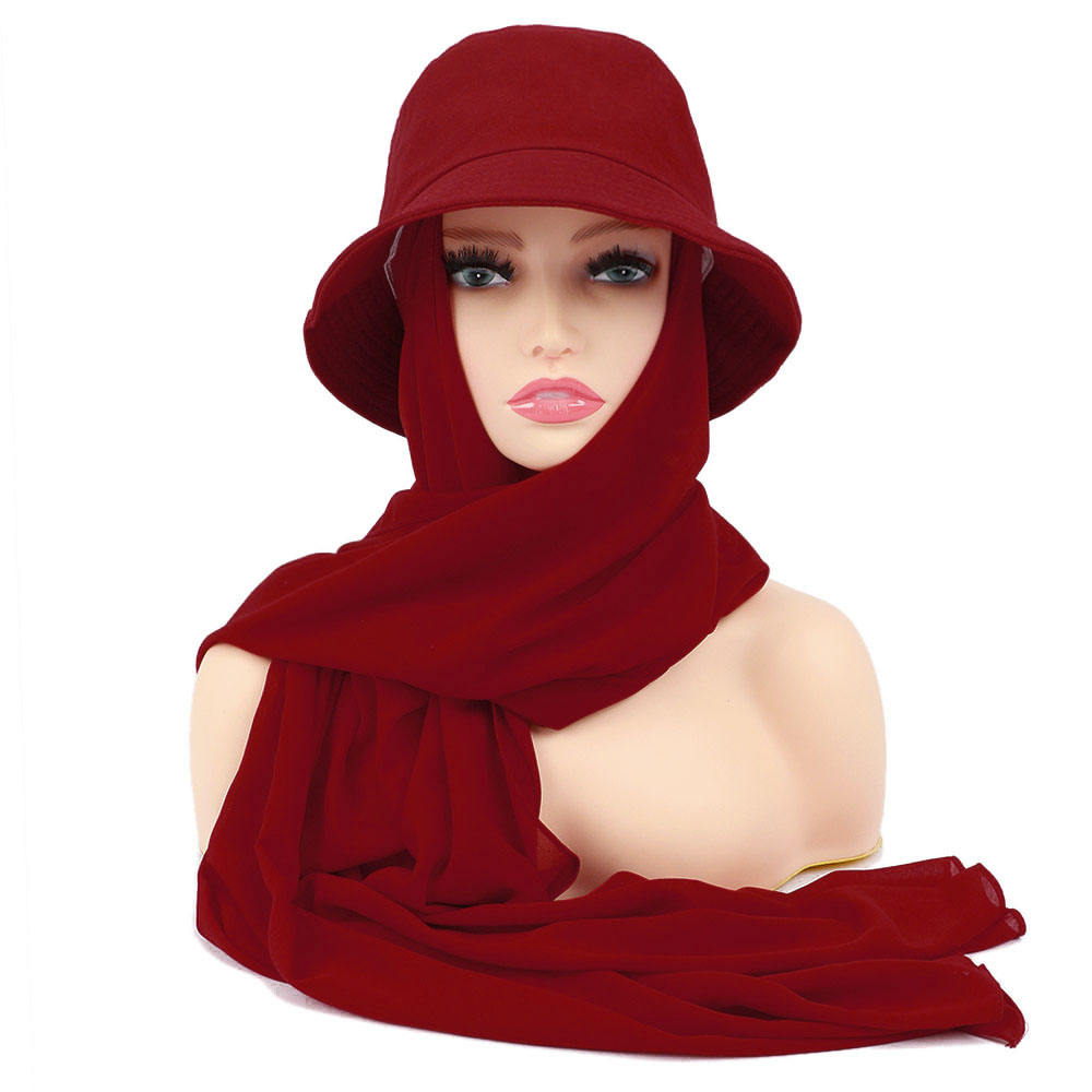 หมวกชาวประมงสีน้ำตาลแดง