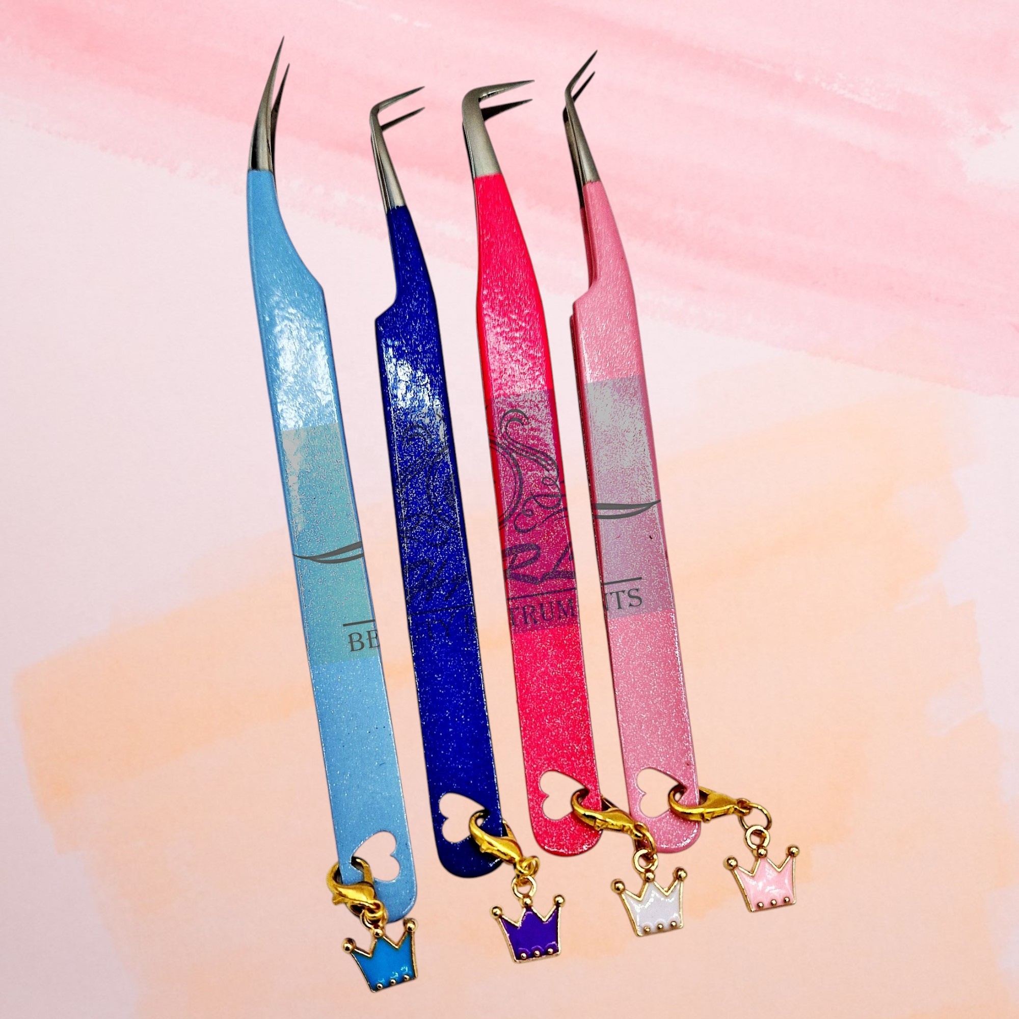 Tweezers With Crown Design Charms