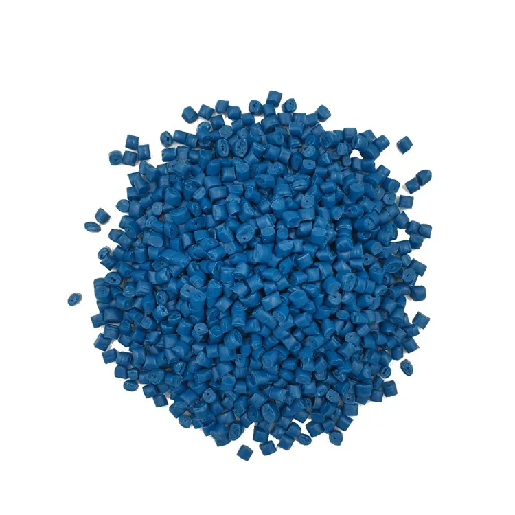 Gránulos de plástico de inyección de HDPE de Color azul reciclados, venta al por mayor, virgen, alta calidad, para compradores a granel