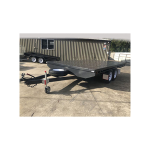 Uygun yükleme rampaları ile ayarlanabilir düz üst araba römorkları - Product Image 2