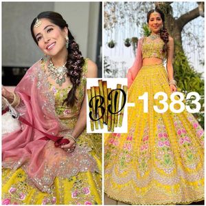 Most Selling Embroidered Work With Cancan &amp; Canvas Patta Indian &amp; Pakistani Clothing Lehenga <strong>Choli</strong> for Women - Product Image 6