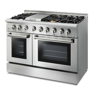 48&quot; Freestanding <strong>Gas</strong> <strong>Range</strong> with 4.2 Cu.ft &amp; 2.5 Cu.ft Ovens, Griddle &amp; Re-<strong>ignition</strong> System - Product Image 1
