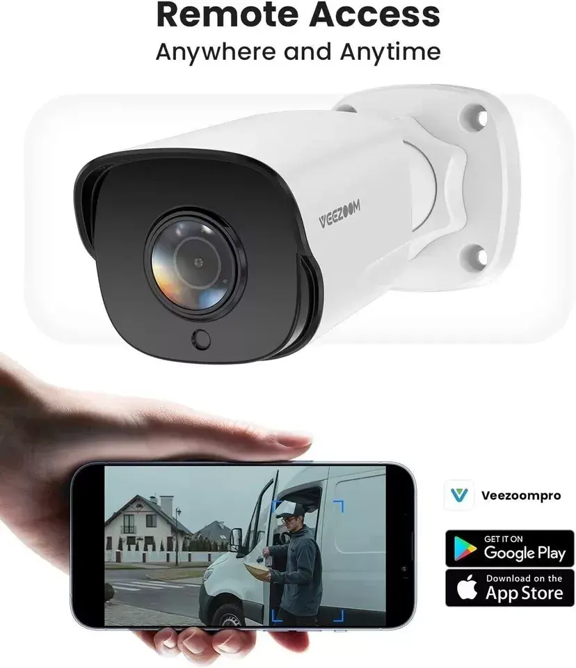 Большая распродажа, наружная видеокамера 4k Ultra Hd для обнаружения человека и транспортных средств Cctv Sur veillance и наблюдения H.265 8mp