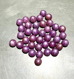 Ruby Star Cabochon 5 mm-10mmラウンドシェイプジュエリー作り宝石ミックスサイズ7月誕生石癒し石 - Product Image 4