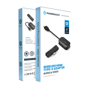Powerology Wireless <strong>HDMI</strong> Type-C Adapter Audio &amp; Video