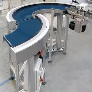 180 Degree Curve Cleated PVC Belt <strong>Conveyor</strong> System Adjustable <strong>Container</strong> <strong>Unloading</strong> Motorized Truck <strong>Loading</strong> for New Assembly Line - Product Image 2