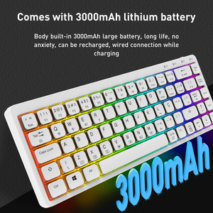 Hot Mac/Win segunda conmutación teclas multifunción RGB color deslumbrante 3000mAh larga vida útil bajo perfil Teclado mecánico