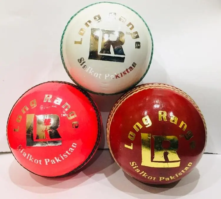 Export Kwaliteit Cricket Ballen Rood Wit En Roze Cricket Harde Lederen Match Balls Custom Logo Premium Kwaliteit Hand Gestikt