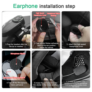 EJEAS-Casco de motocicleta Q8 personalizado, auriculares inalámbricos con Bluetooth, sistema de comunicación, interfono impermeable para moto - Product Image 4