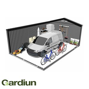 Vườn kim loại nhà để xe Oxford màu xanh lá cây với cửa bản lề 20.52 m2 | Nguồn cung cấp vườn ngoài trời | Sản phẩm đã sẵn sàng để Tàu từ Tây Ban Nha - Product Image 2