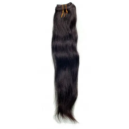 Extensiones de cabello humano indio ondulado Natural, mechones de doble capa sin procesar, Remy crudo