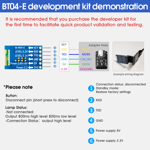 Módulo Bluetooth de modo dual SPP3.0 + BLE 4,2, 75m, 10KB/S, comunicación en serie Uart, al mando, módulo BLE, FCC, CE, ROHS - Product Image 6