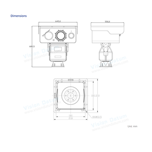 Multi-spectral PTZ <strong>Camera</strong> 640X512 88-1100 Zoom Lens with Fire Detection for Thermal Imaging Security AI Multispectral Analysis - Product Image 5