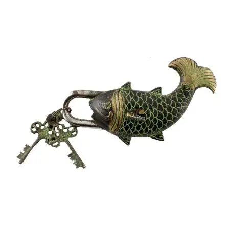 Candado de hierro para cerradura de maletero antiguo, candado de hierro para decoración con aspecto de animal, completamente funcional, personalizado