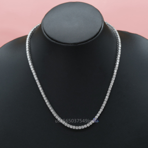 Tenis zincirimizi 14kt beyaz altın içinde sunmak ve erkekler için büyüleyici yuvarlak parlak kesim lab yetiştirilen elmaslarla hazırlanmış - Product Image 1