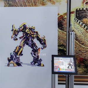 16&#13217;/hour 9600DPI AI 4K Wall <strong>Printer</strong> Machine 3D 5D Automatic UV Vertical Wall <strong>Printer</strong> Price With Wheels Rails - Product Image 4