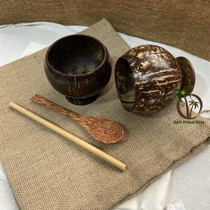 椰子冰淇淋杯/椰子壳杯饮茶定制商标供应商越南椰子杯/咖啡杯 - Product Image 4