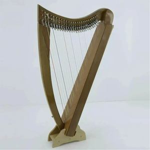 Doğal renkte Harpist enstrüman aksesuar için ücretsiz dize seti ile doğal ahşap yeni 34-String kolu arp - Product Image 2