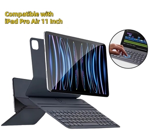 Funda magnética ultradelgada de doble cara para teclado Bluetooth para iPad Air 4 5 6 Pro, interruptor de tijera de 11 pulgadas, no requiere carga - Product Image 1
