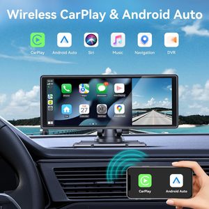 Wireless Carplay Screen for Car With <strong>Dash</strong> Cam10.26&quot; IPS Android Auto1080p Backup Camera/Mirror Link/Siri/AUX/FM Head Unit - Product Image 2