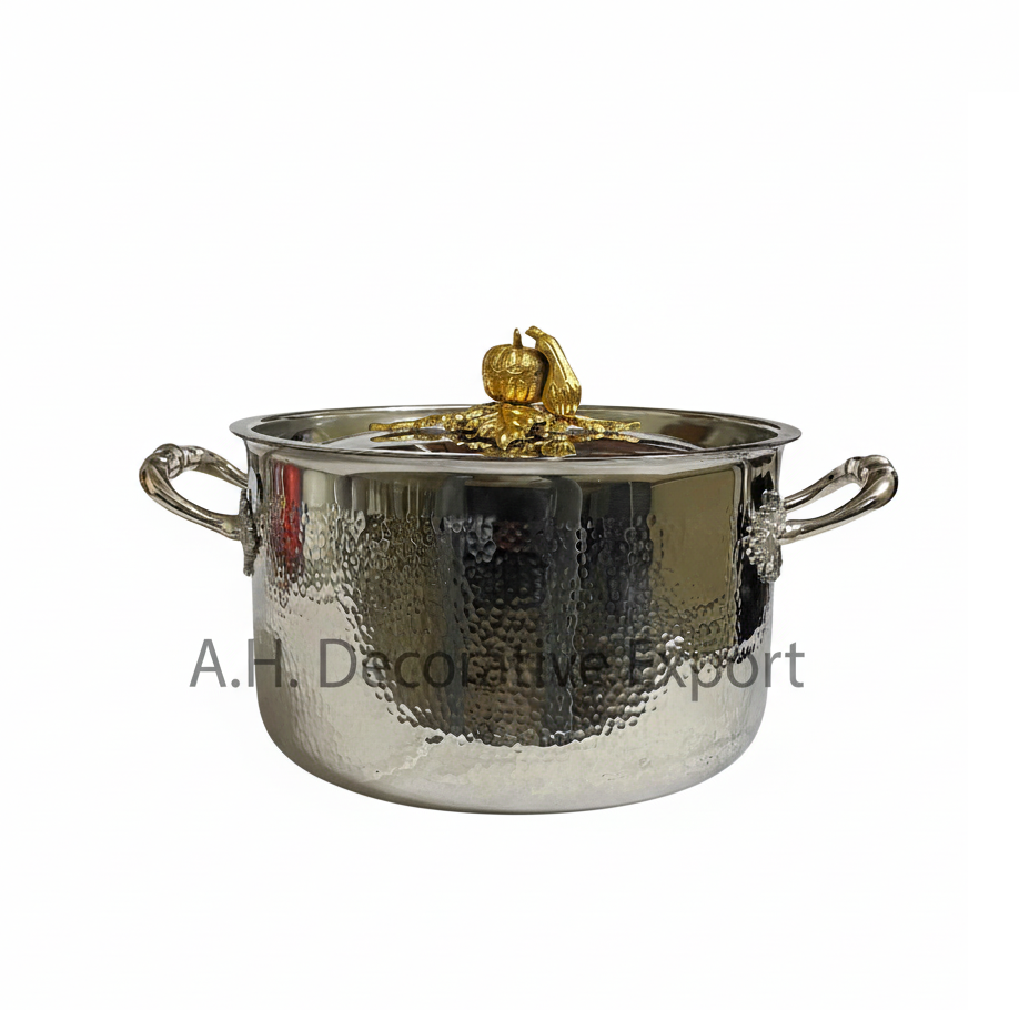 Medium Silver & Gold Pot