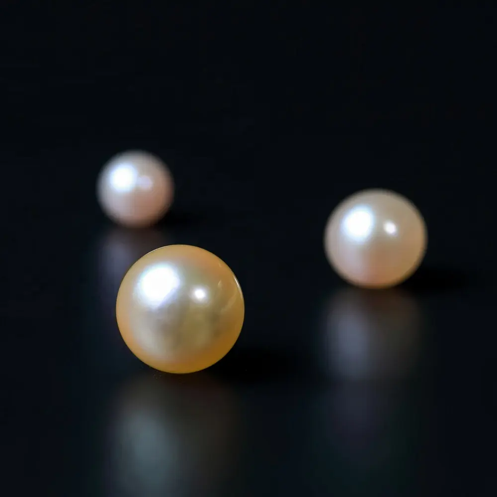 Exportación de perlas sueltas de agua dulce redondas globales Calidad de AA Superficie limpia de 7 - 8mm de alto brillo para la fabricación de joyas
